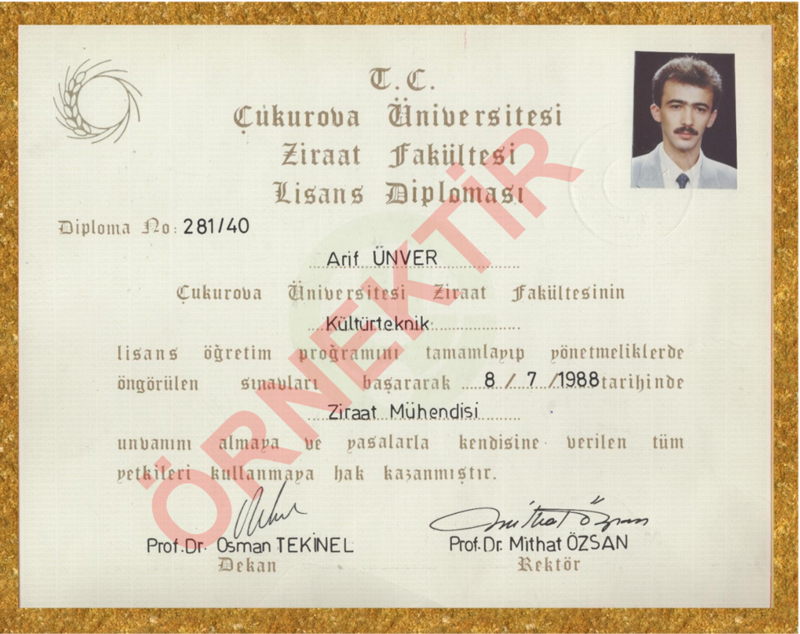 ZİRAAT MÜHENDİSLİĞİ DİPLOMASI