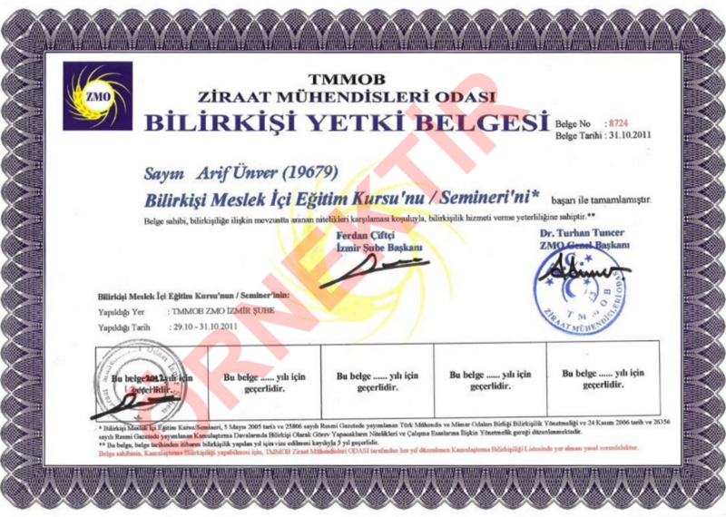 BİLİRKİŞİ YETKİ BELGESİ